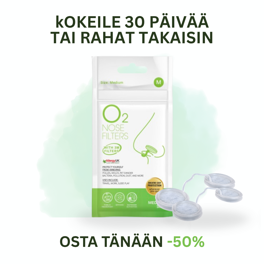 Pölyltä suojaava nenäsuodatin