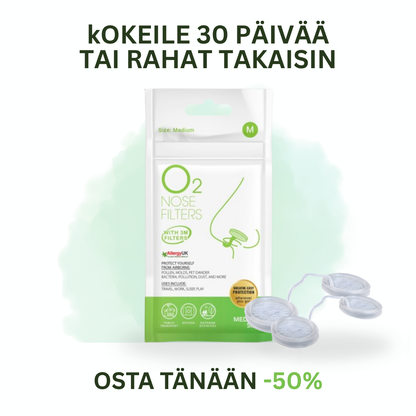 Pölyltä suojaava nenäsuodatin